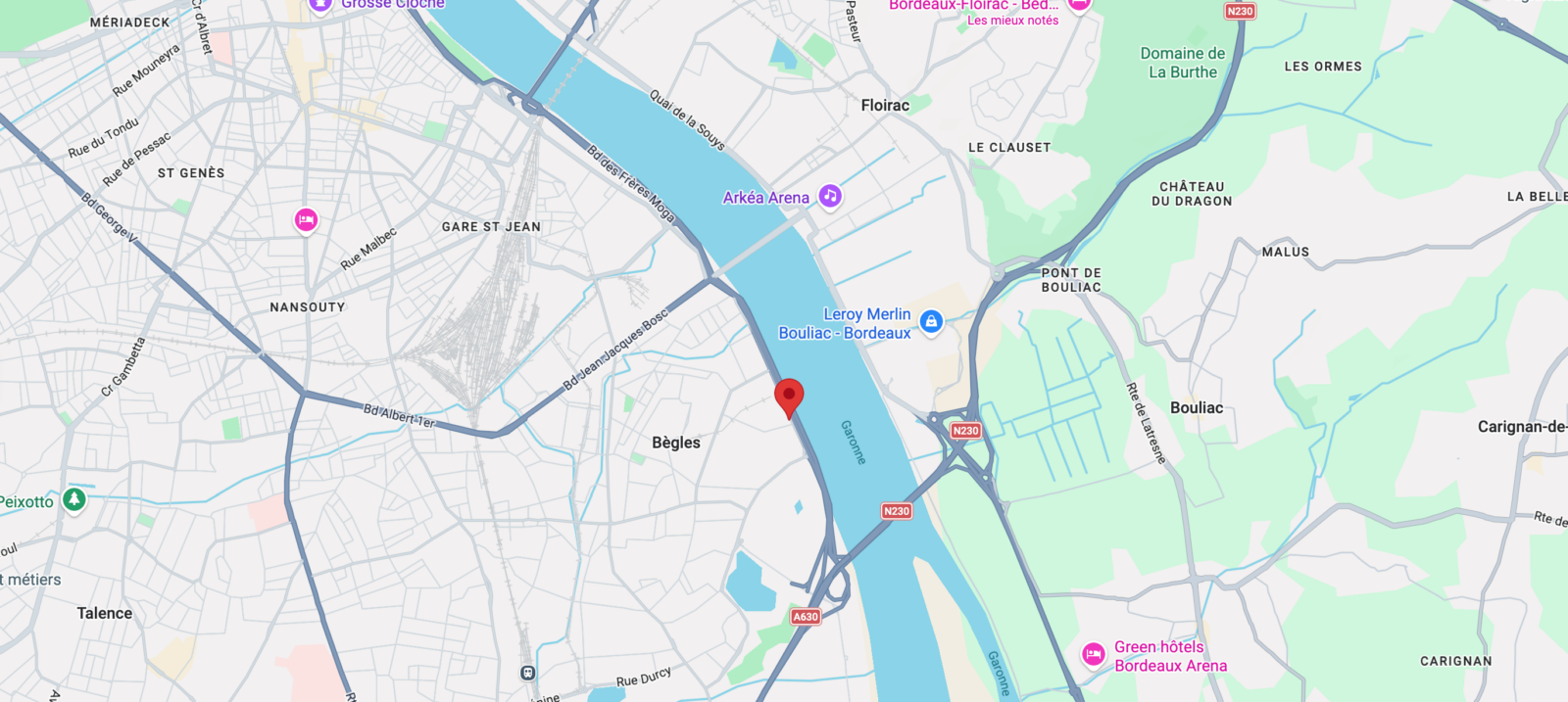 Localisation agence Bègles/Bordeaux Saint-Jean de Cityrent